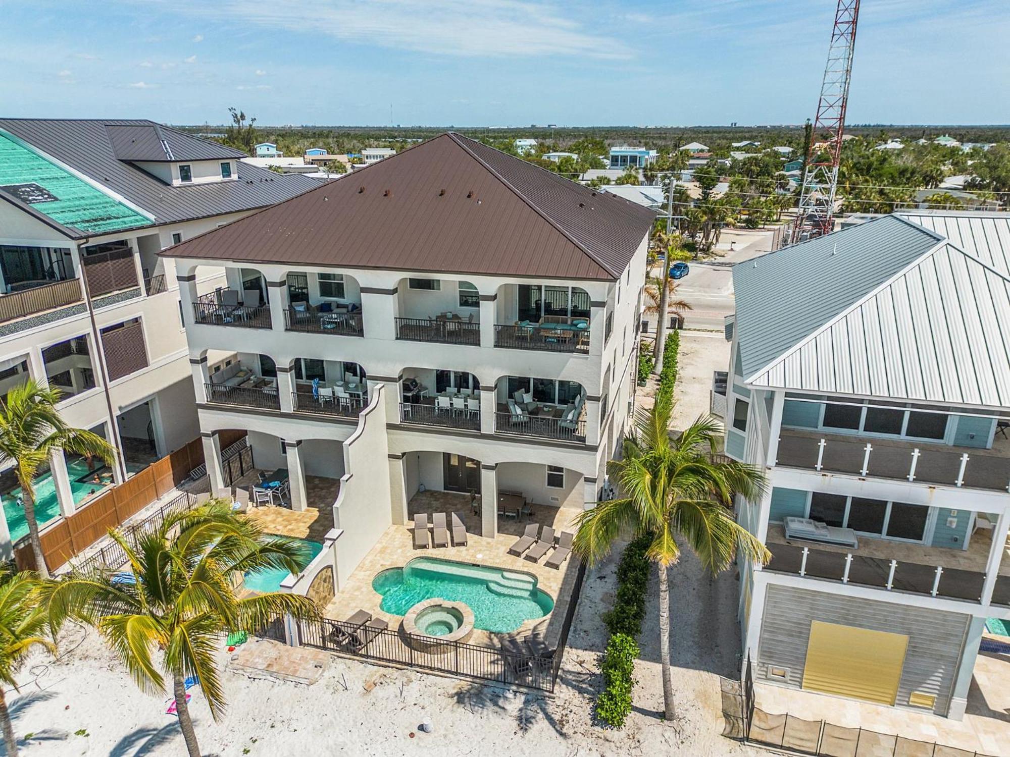 Gulf-Front 10Br Estate: Private Pools, Spas, Views Villa Fort Myers Beach Buitenkant foto